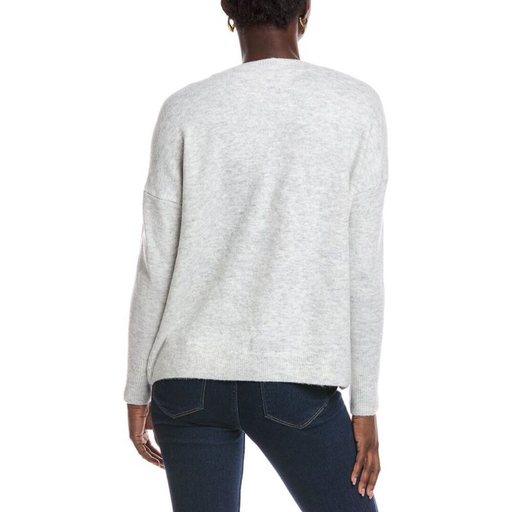 Vince Camuto Womens  Sequin Trim Sweater, Grey - Picture 2 of 3